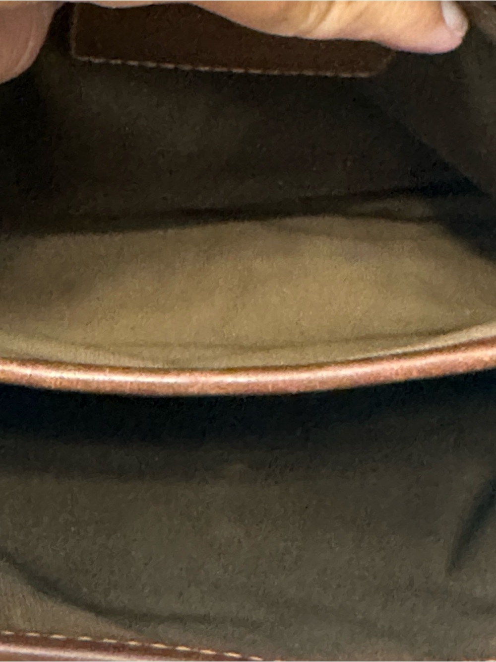 Vintage Coach  Navy Brown Leather Top Handle Bag - Picture 7 of 9